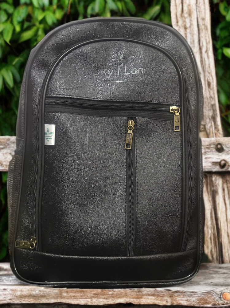 Skyland Leather Backpack Bag Black