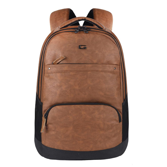 Skylan Leather 18 cms Tan Laptop Backpack