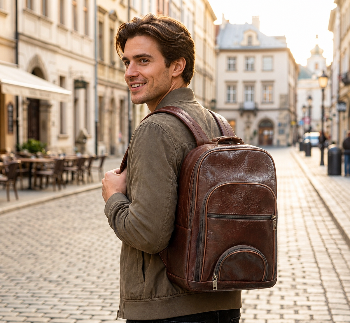 Skyland Leather Backpack Bag
