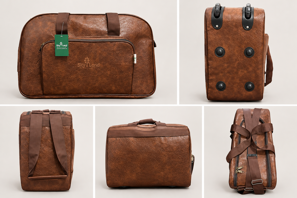 Skyland Duffle Brown leather Bag