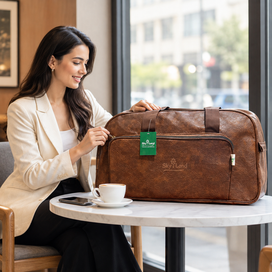 Skyland Duffle Brown leather Bag